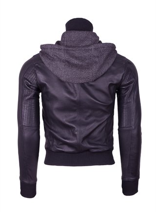 Chaqueta en Cuero Negro Feder
