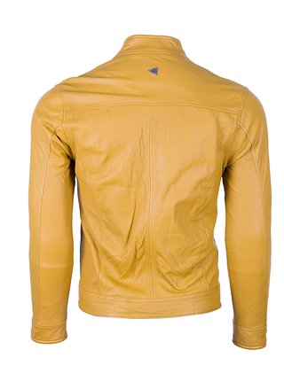 Chaqueta en Cuero Amarillo LCHL70 La Chaqueteria