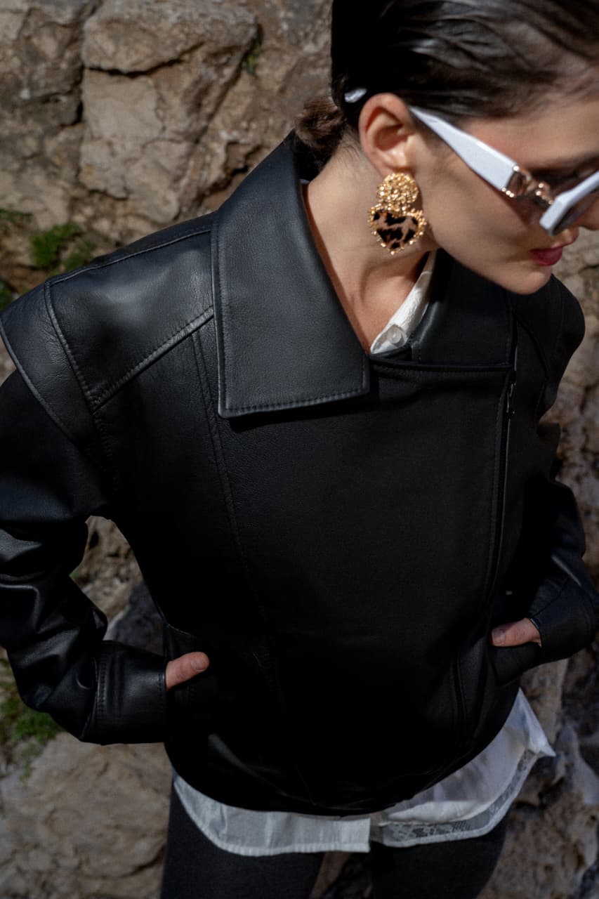 Chaqueta de Cuero Corina