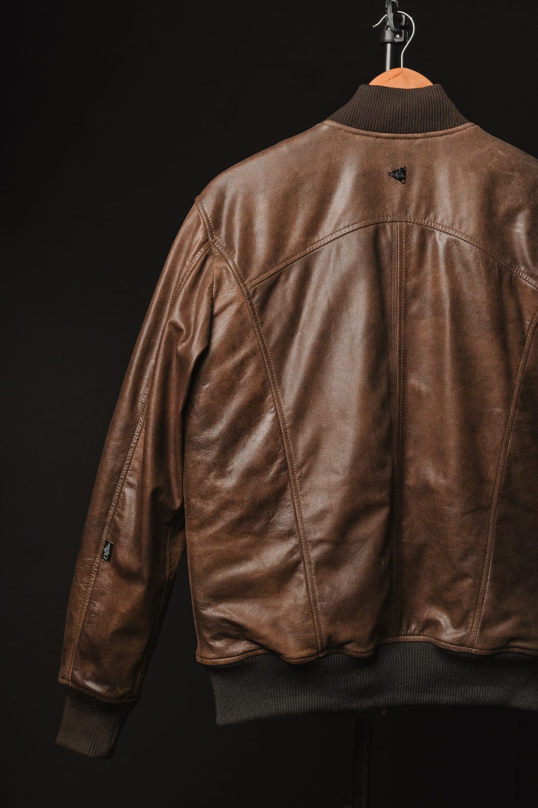 Chaqueta En Cuero Cafe Matius