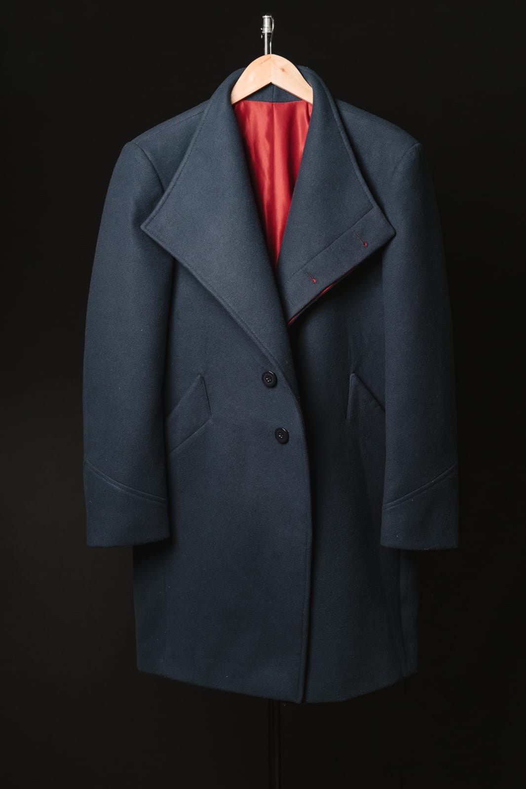 Abrigo en Paño Cashmere Azul – LA CHAQUETERIA