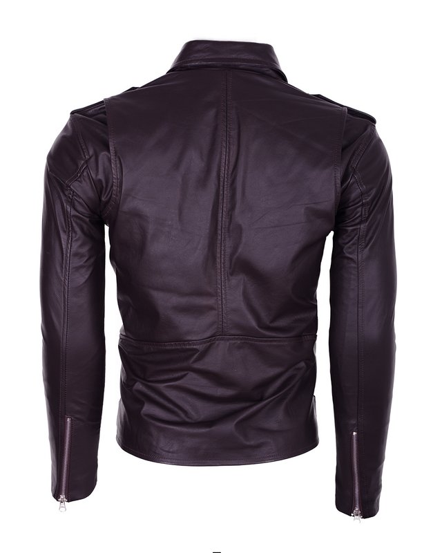 Chaqueta de Cuero Napa Cafe Oscuro Bison LCHL77