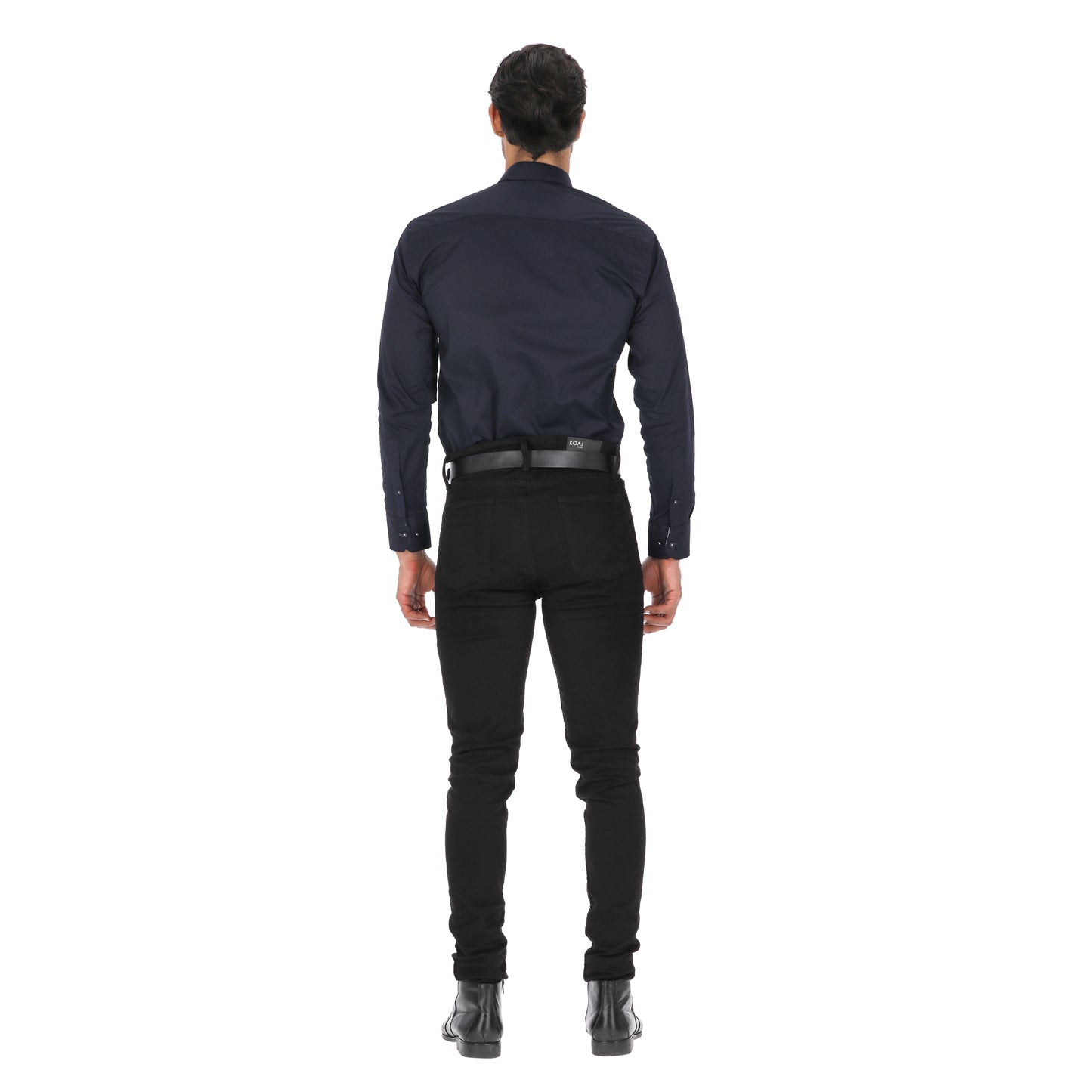 Camisa en Algodón 100% LCC2301 Navy Cabrito Blanco Marca La Chaqueteria