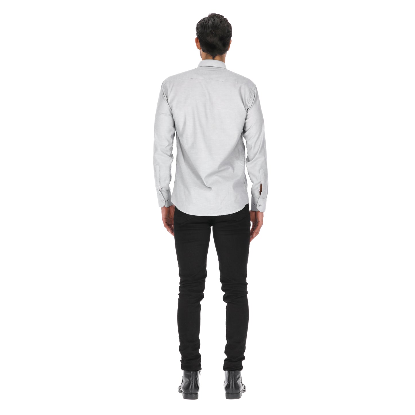 Camisa en Algodón 100% LCC2301 Gris Marca La Chaqueteria