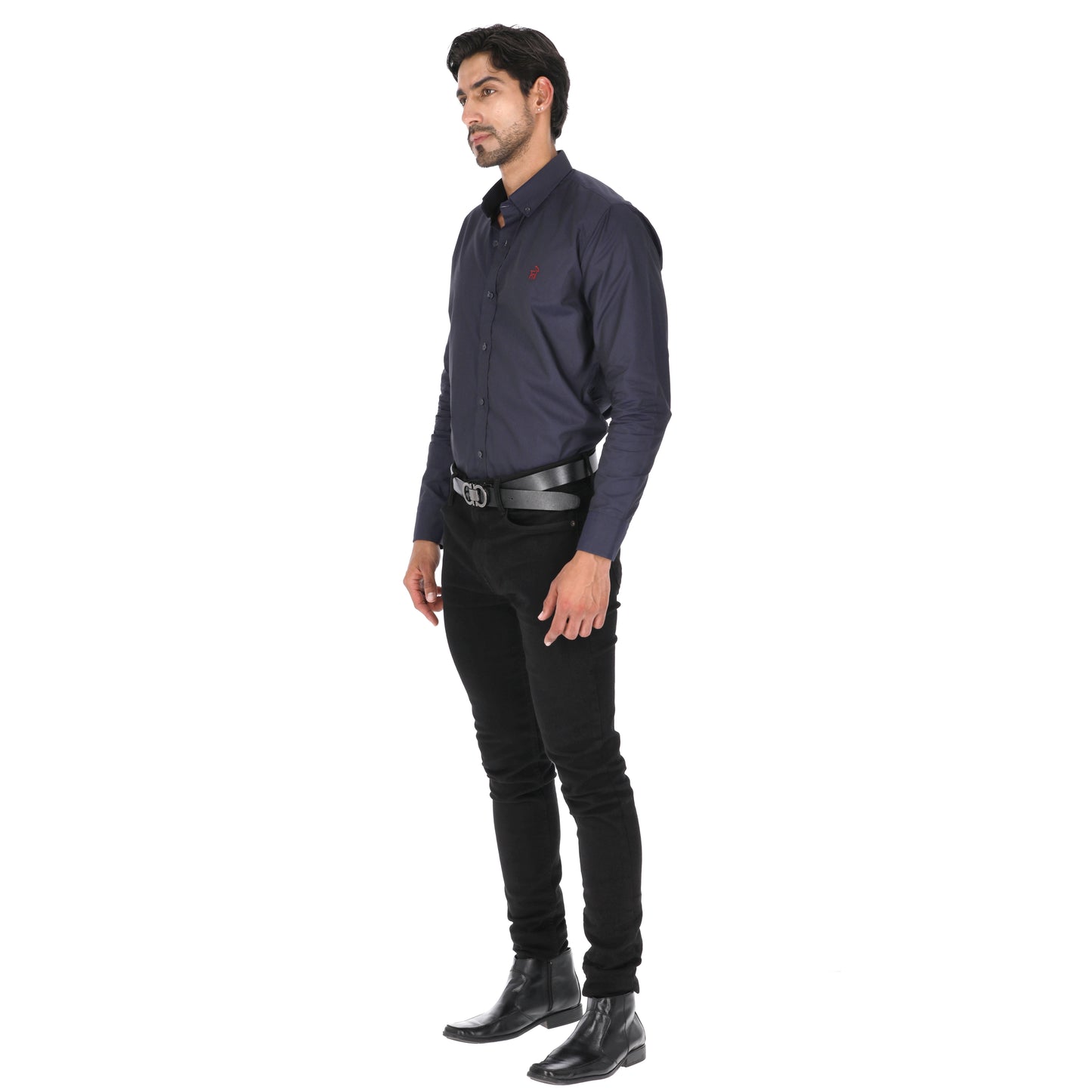 Camisa en Algodón 100% LCC2302 Navy Marca La Chaqueteria