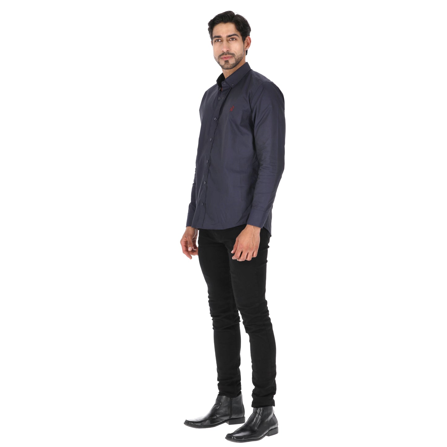 Camisa en Algodón 100% LCC2302 Navy Marca La Chaqueteria