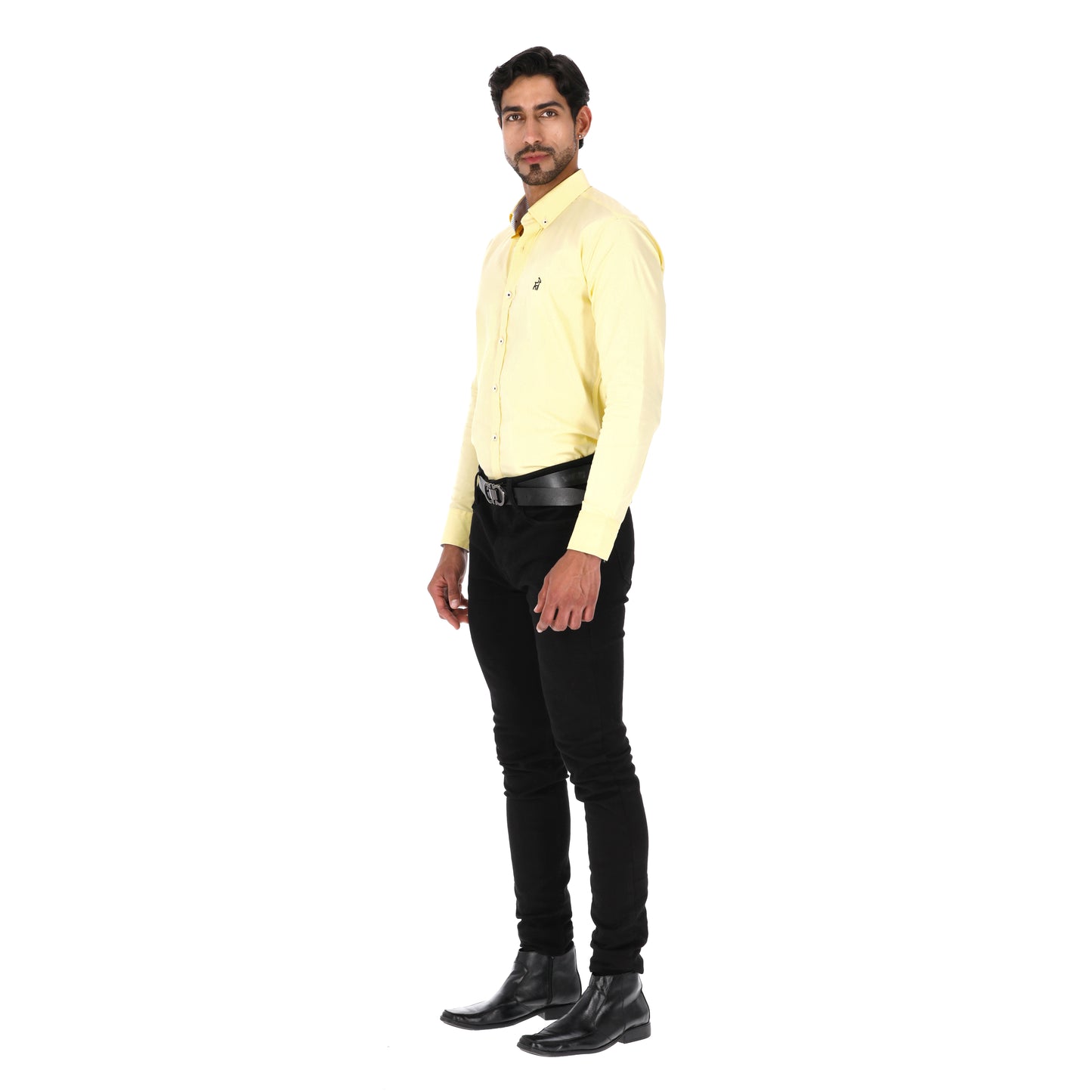 Camisa en Algodón 100% LCC2301 Amarillo Marca la Chaqueteria