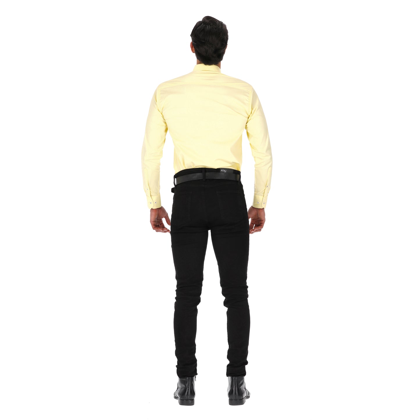 Camisa en algodon 100% LCC2301 Amarillo Marca la Chaqueteria