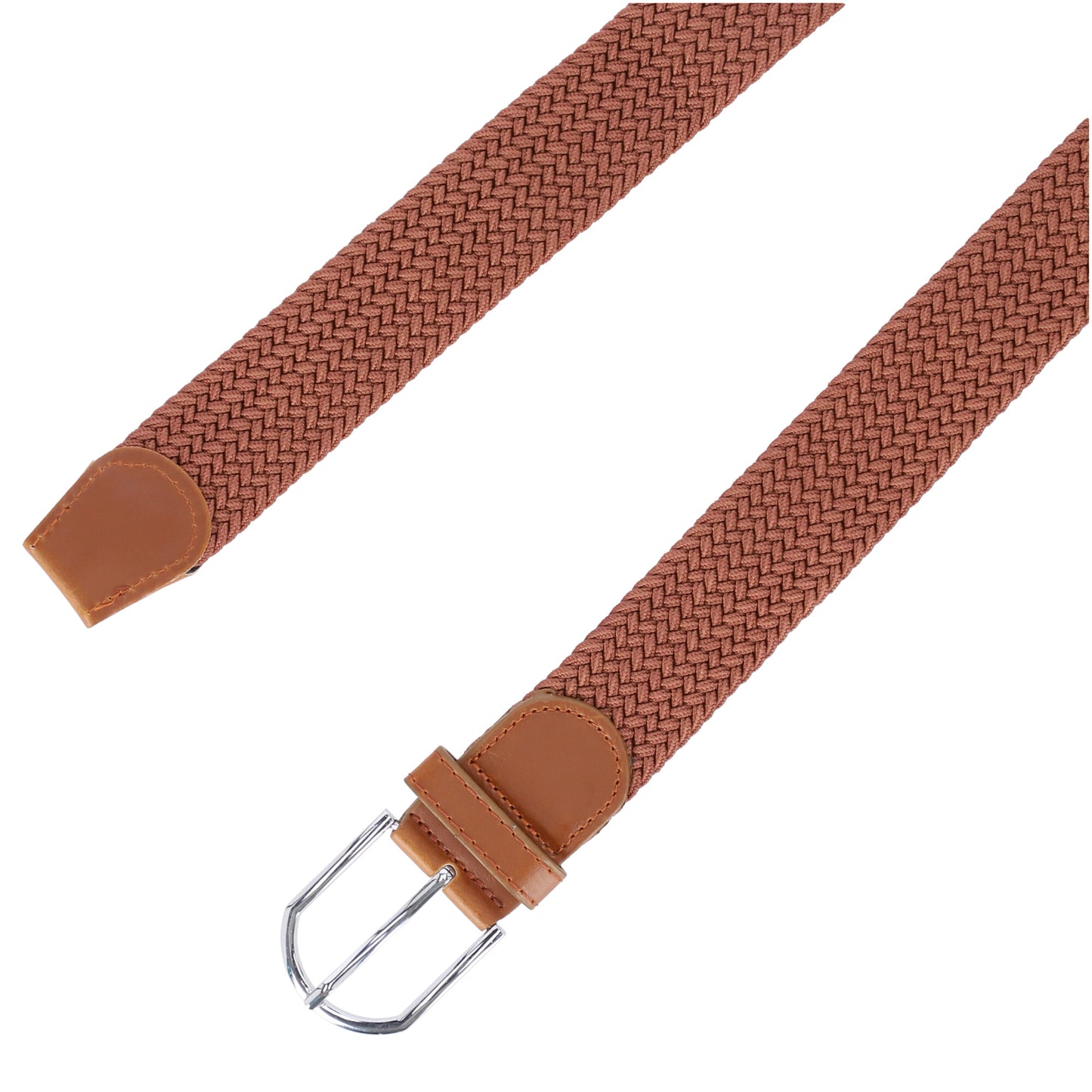 Cinturón Trenzado Cafe Claro Ref 05 Marca La Chaqueteria