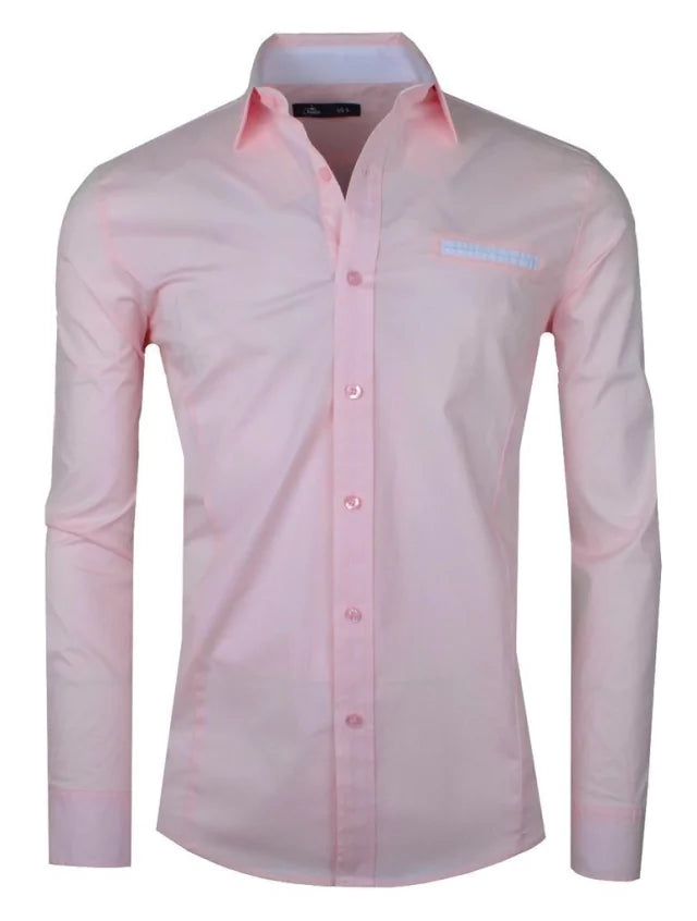 CAMISA ALGODON SLIM FIT LCC103 ROSADO