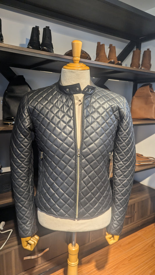 Chaqueta de Cuero Negro LCHL168 Marca La Chaqueteria