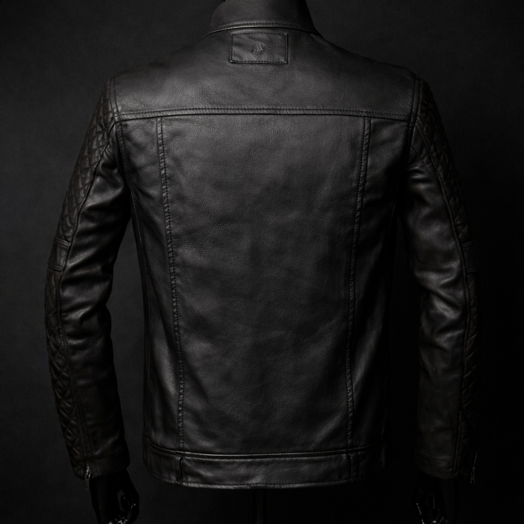 Chaqueta de Cuero Negro Zafir