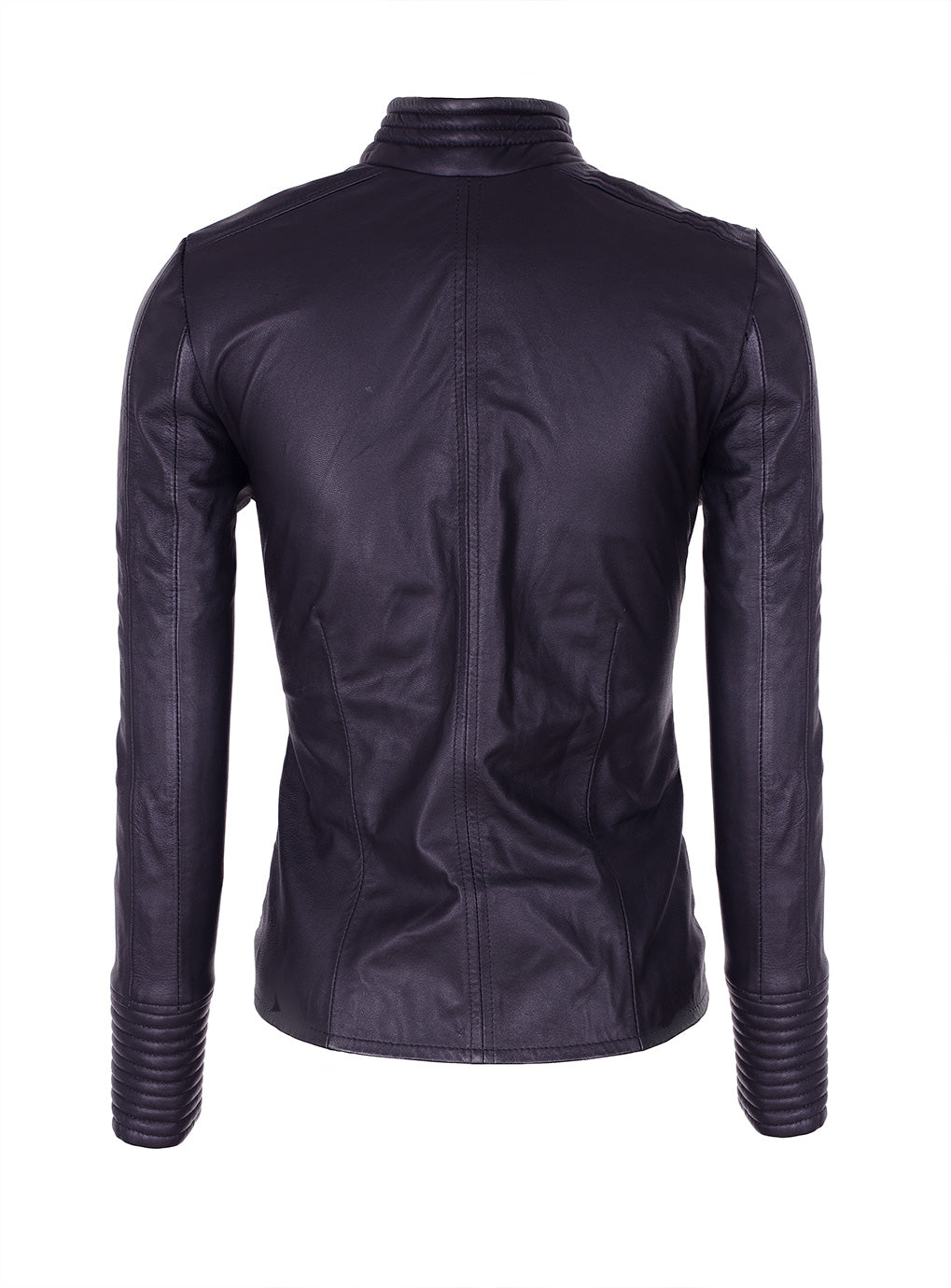Chaqueta de cuero negro W18