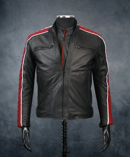 Chaqueta de Cuero Negro LCHL171 Marca La Chaqueteria