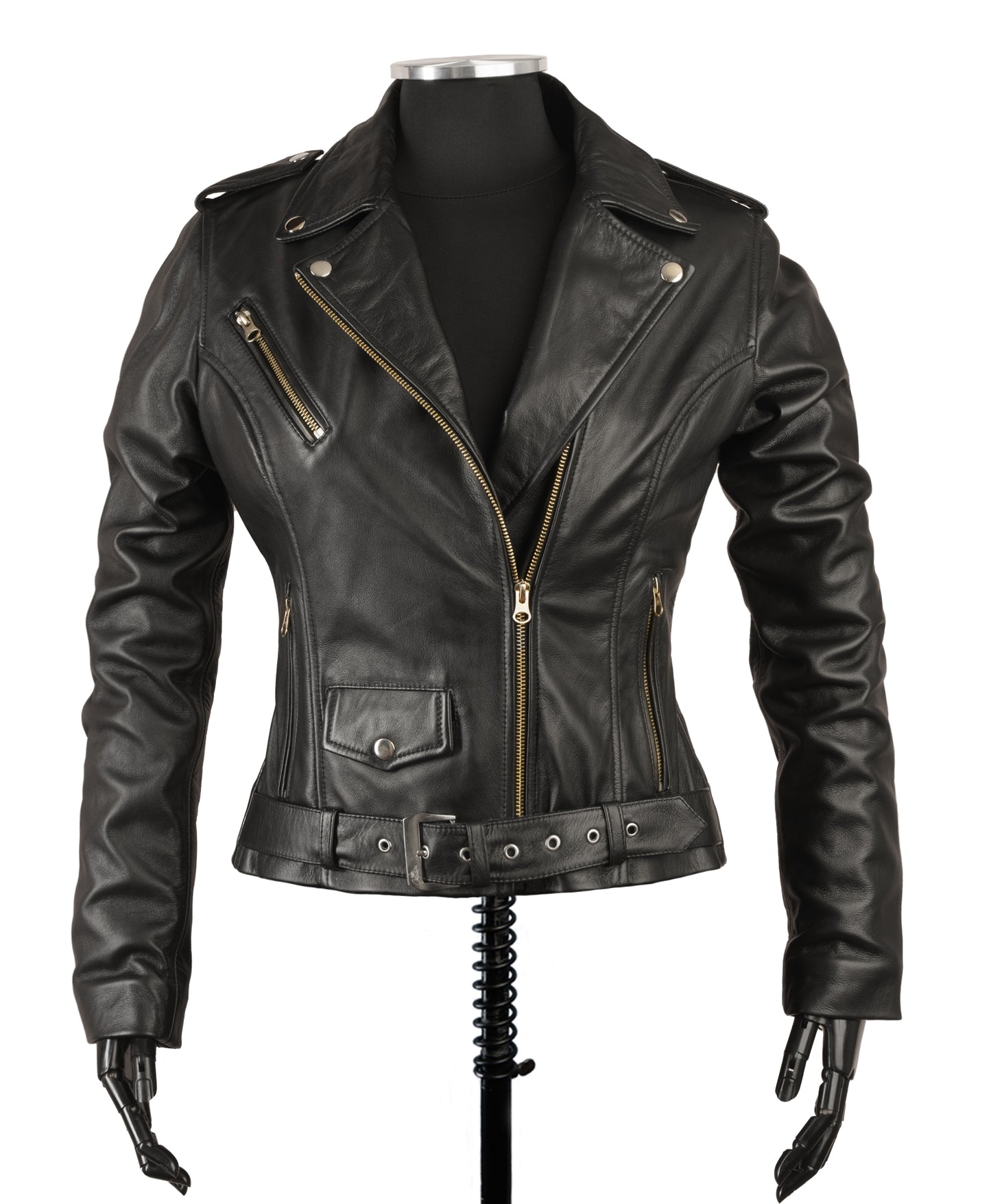Chaqueta En Cuero Negra W48