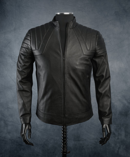 Chaqueta de Cuero Negro LCHL164 Marca La Chaqueteria