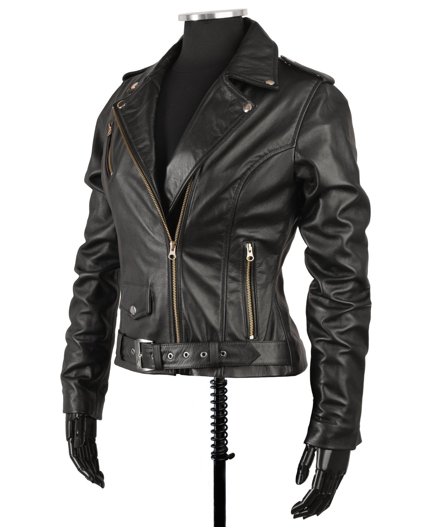 Chaqueta En Cuero Negra W48