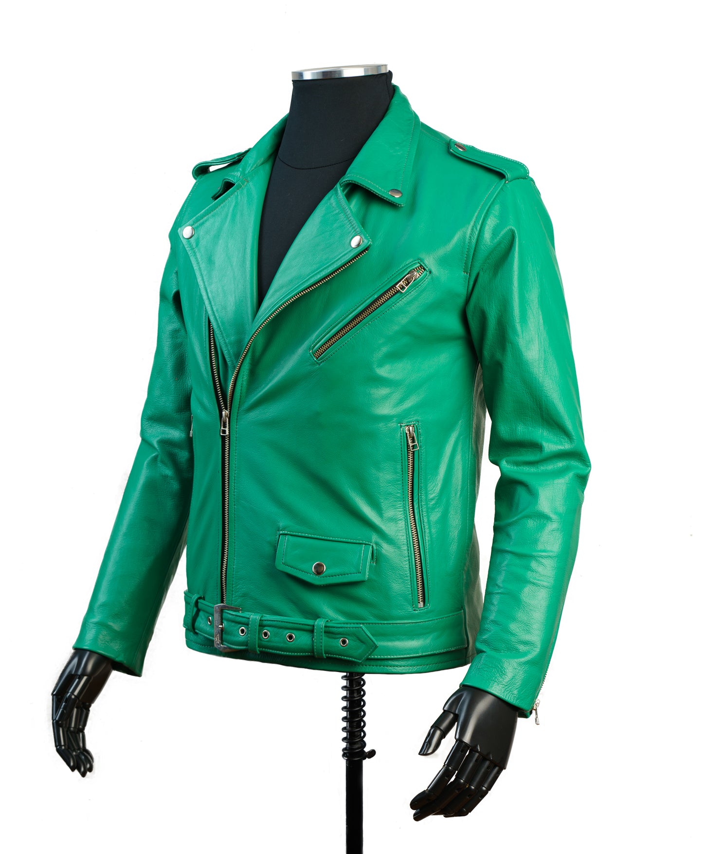 Chaqueta de  Cuero Verde Bison
