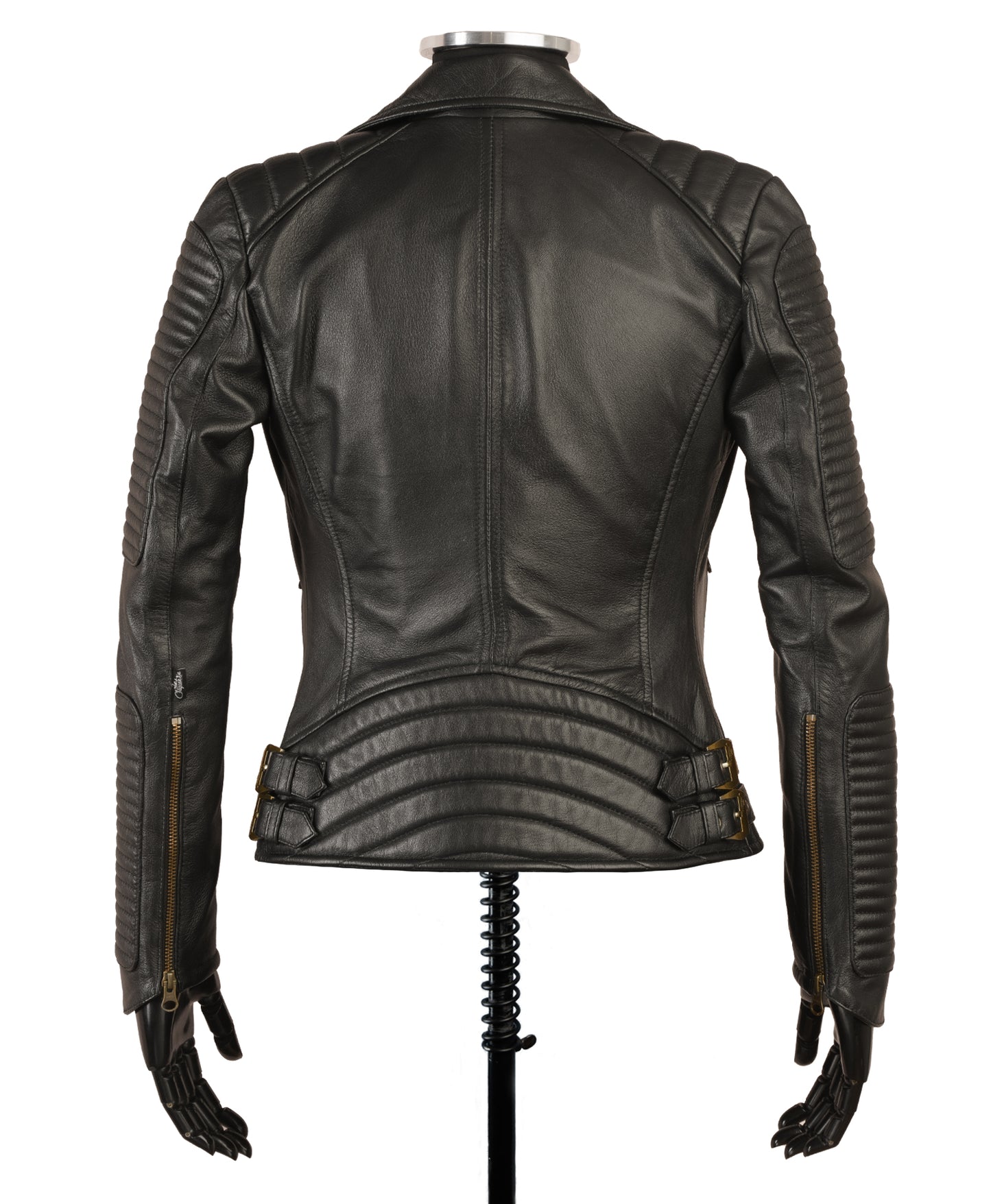 Chaqueta de Cuero Negro Brush W06