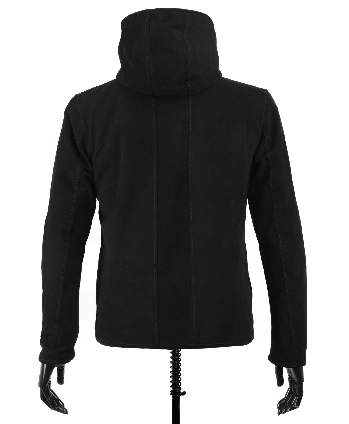 Chaqueta de Gamuza Con Capota Negra