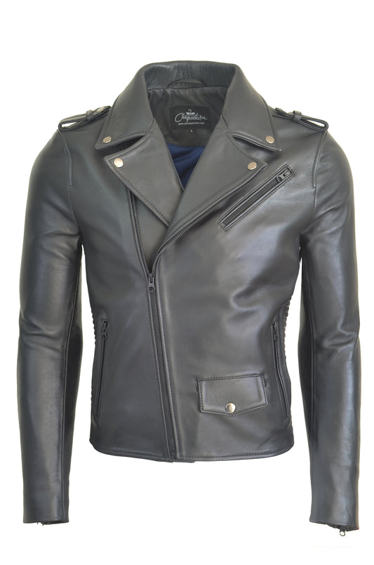 Chaqueta de Cuero Negro LCHL21