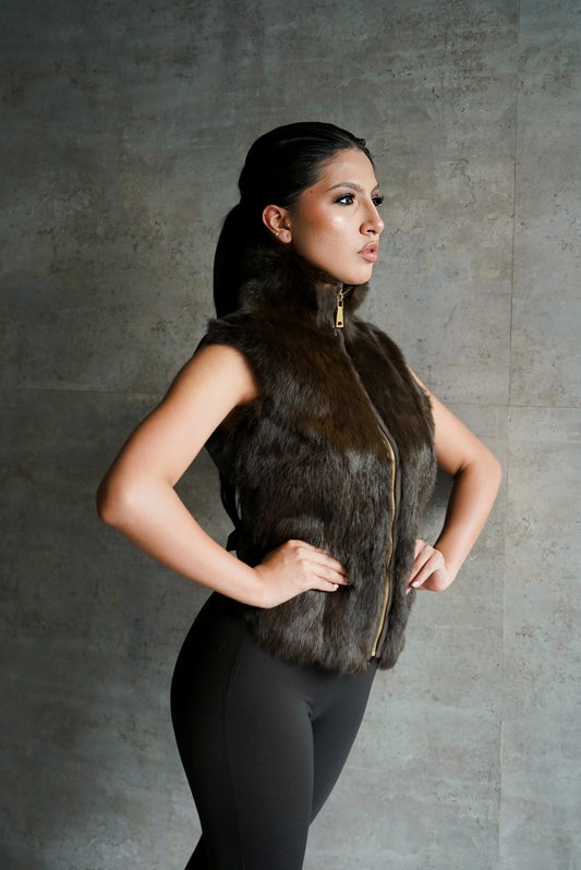 Chaleco de  Piel de Conejo