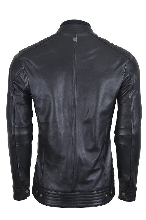 Chaqueta de Cuero Negro LCHL01
