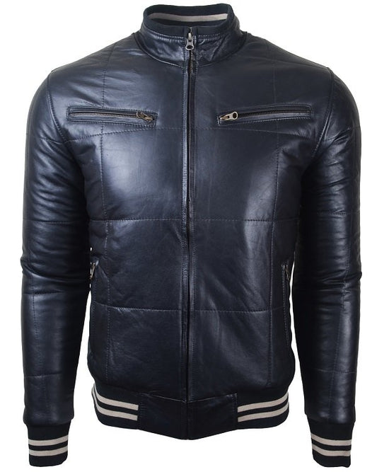 Chaqueta de  Cuero Negro LCHL15