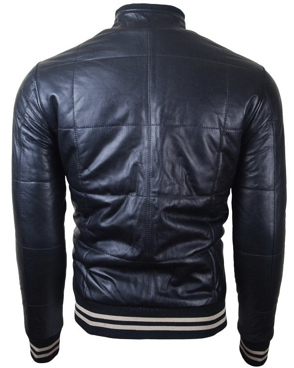 Chaqueta de Cuero Negro LCHL15