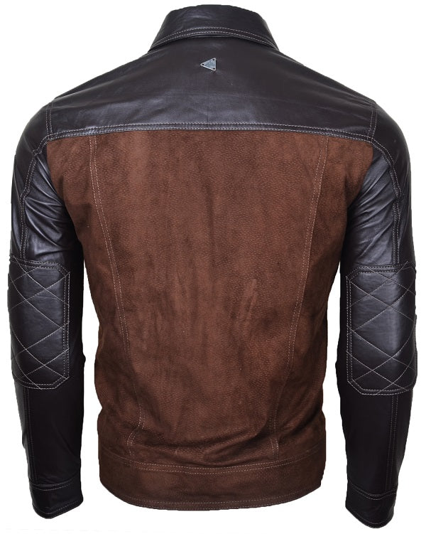 Chaqueta en Cuero Marrón Oscuro LCHL26