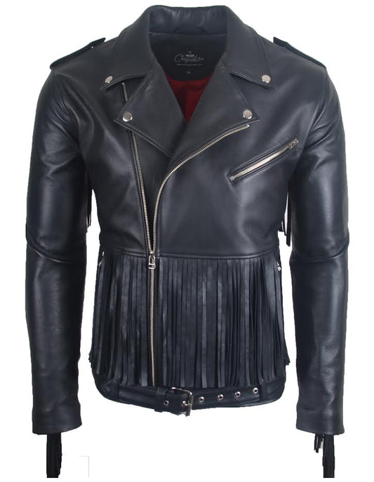 Chaqueta de Cuero Negro LCHL29