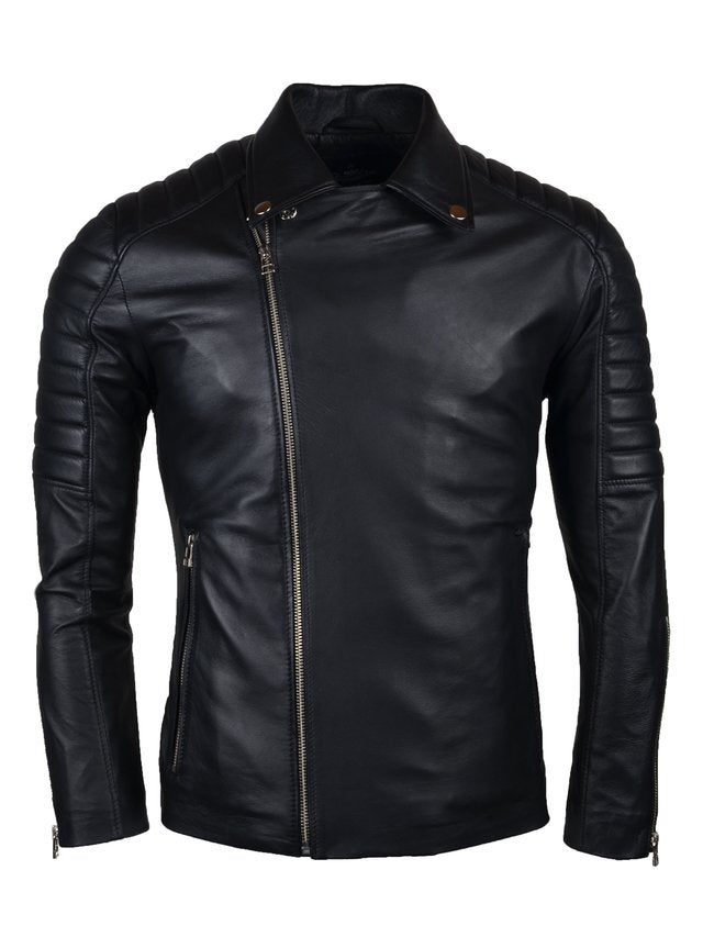Chaqueta en Cuero Negro LCHL34 Marca La Chaqueteria
