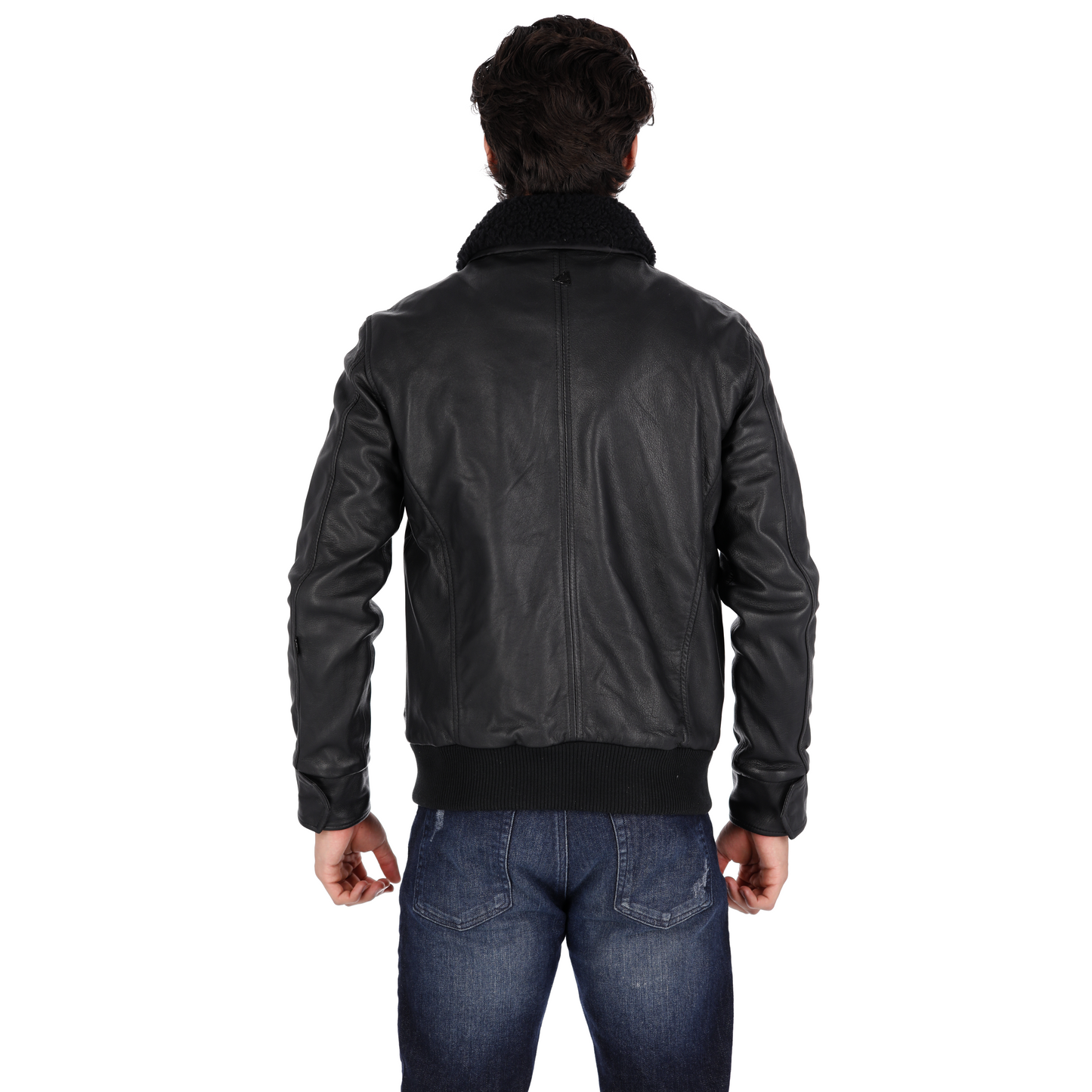 Chaqueta de Cuero Negro Piloto Shaila Marca La Chaqueteria