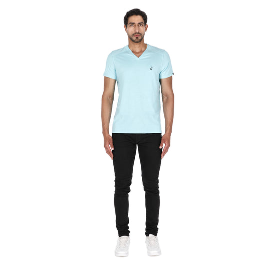 Camiseta paralela slimfit verde turquesa