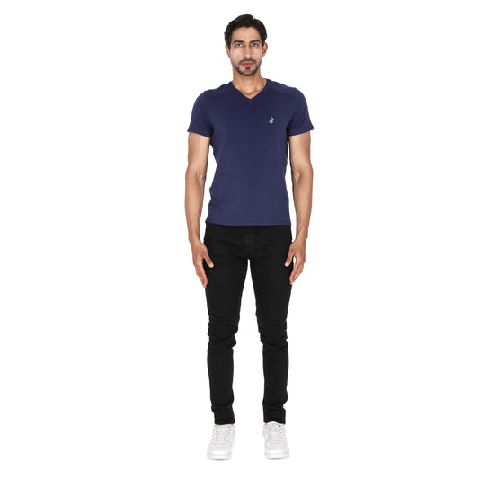 Camiseta Paralela Slimfit Azul Oscuro Marca La Chaqueteria