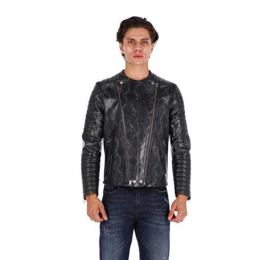 Chaqueta de Cuero Folia Negro Ragnar