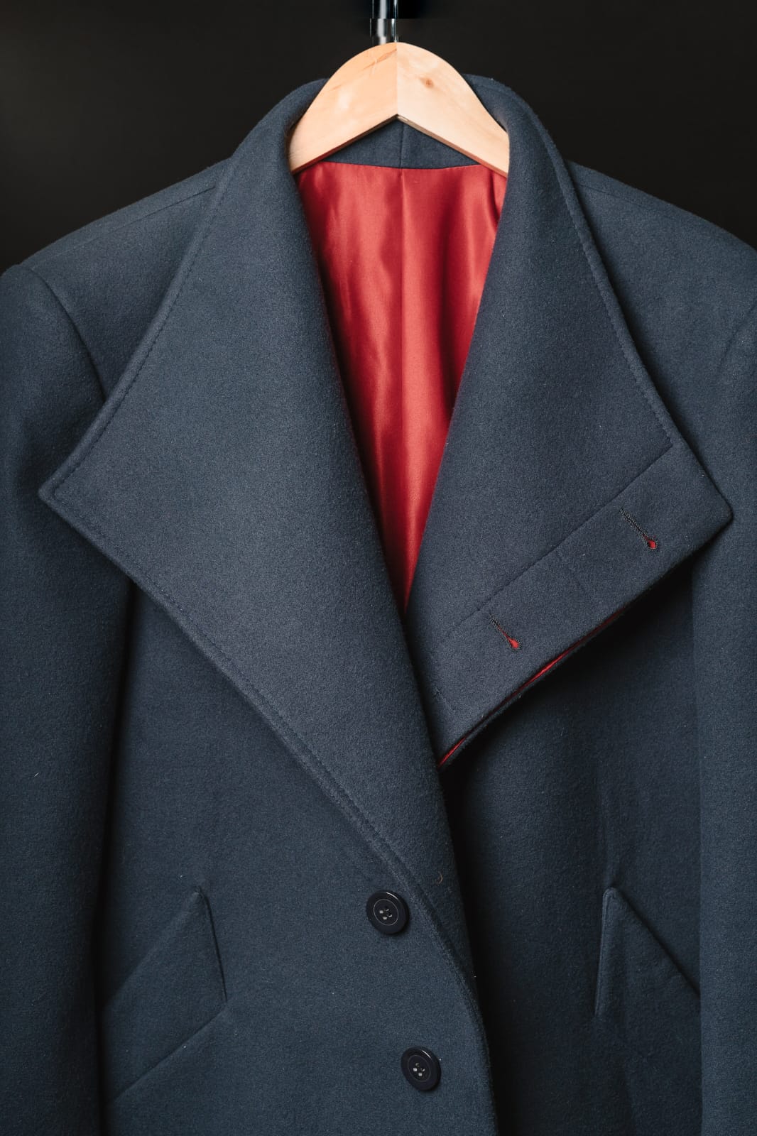 Abrigo en Paño Cashmere Azul