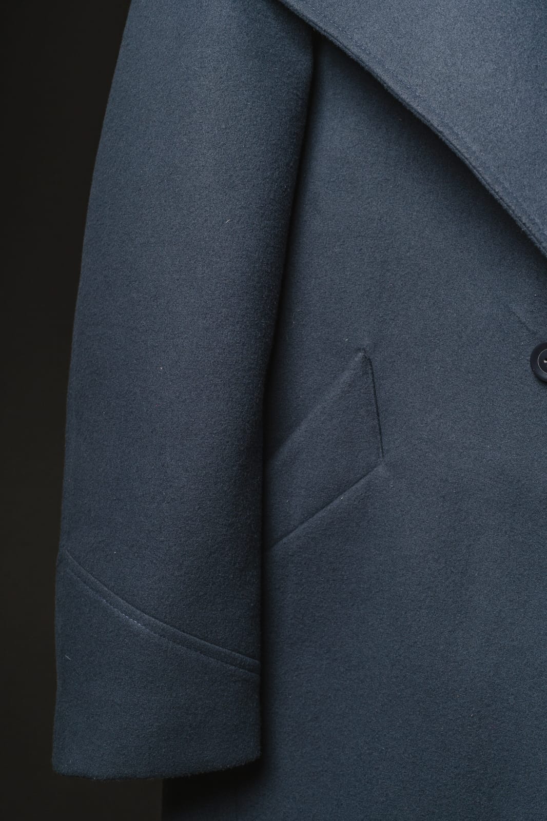 Abrigo en Paño Cashmere Azul