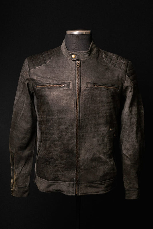 Chaqueta de Cuero Gris Envejecido SBK Marca La Chaqueteria