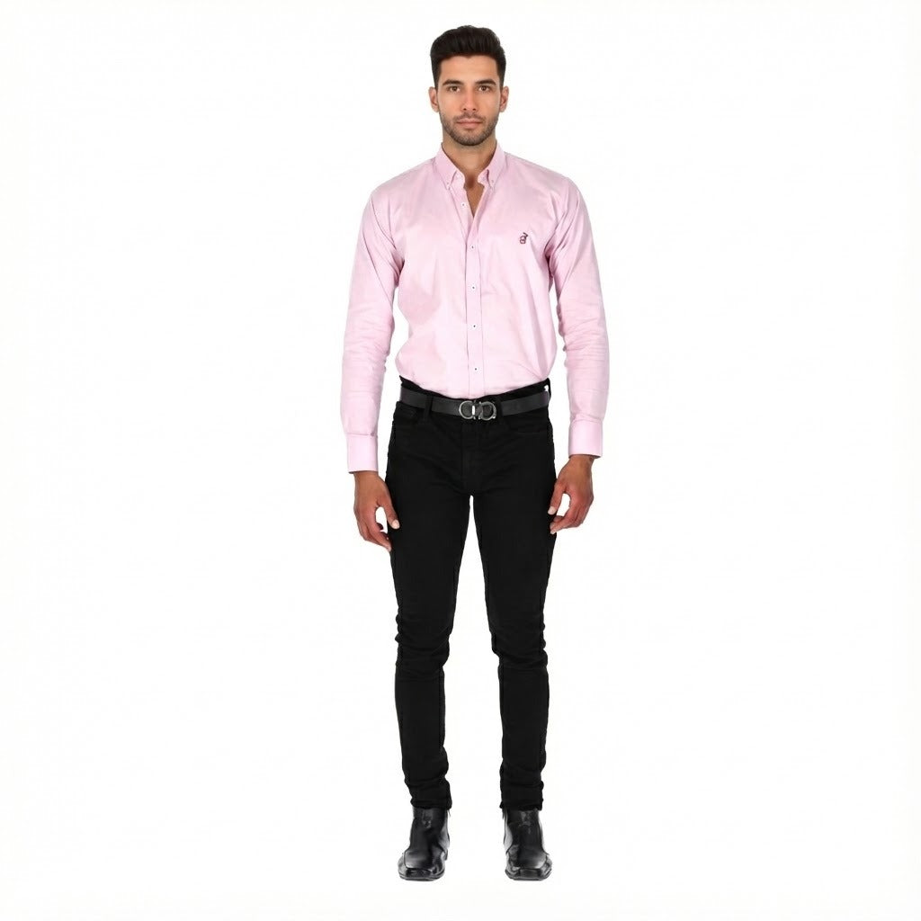 Camisa en Algodón 100% LCC2302 Rosada Marca La Chaqueteria