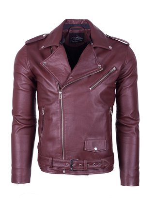 Chaqueta de Cuero Marrón Bison