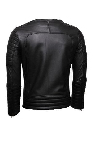 Chaqueta en Cuero Negro Ragnar