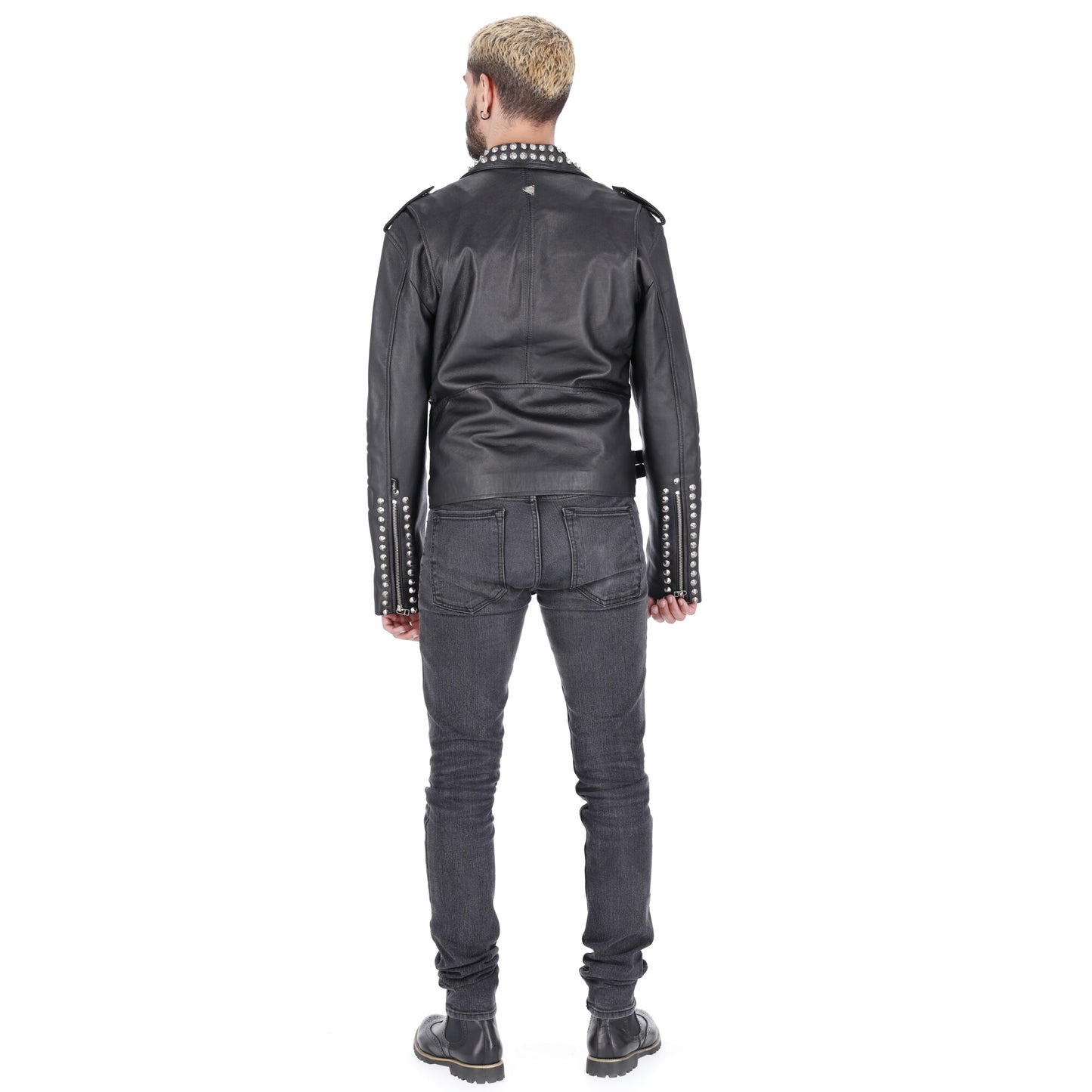 Chaqueta en Cuero Negro Joetsu