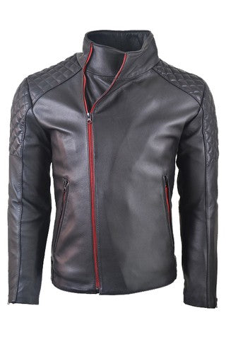 Chaqueta de Cuero Negra LCHL09