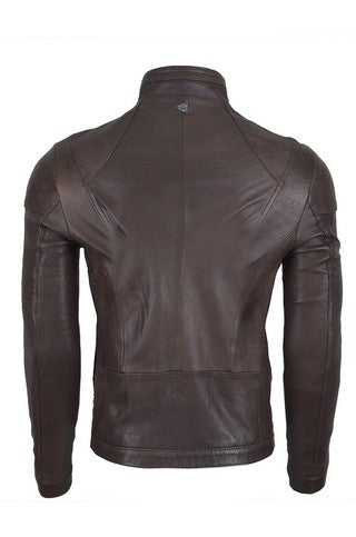 Chaqueta en Cuero Ovejo Cafe LCHL19