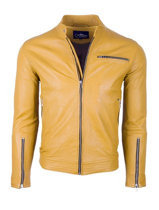 Chaqueta en Cuero Amarillo LCHL70 La Chaqueteria