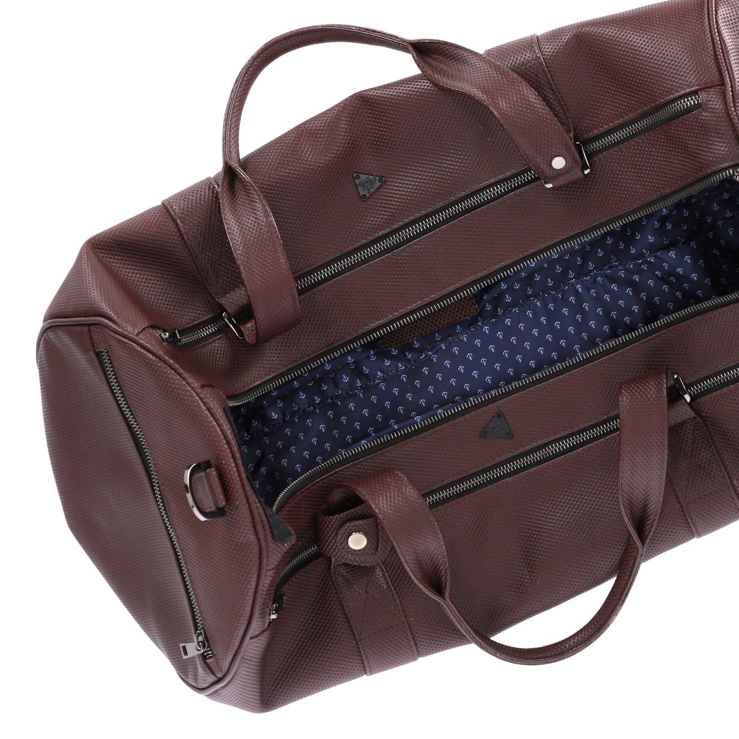 Duffle en Cuero Esterillado Viatge Café