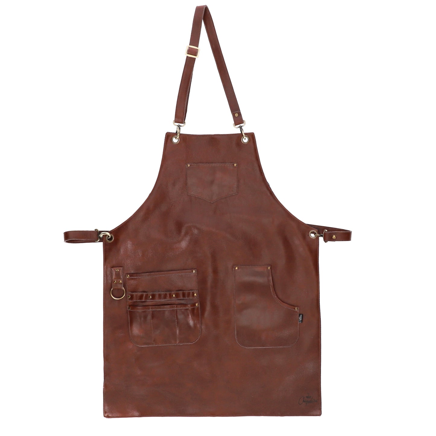 Delantal en Cuero Doble Faz Cuero y Jean Marca La Chaqueteria