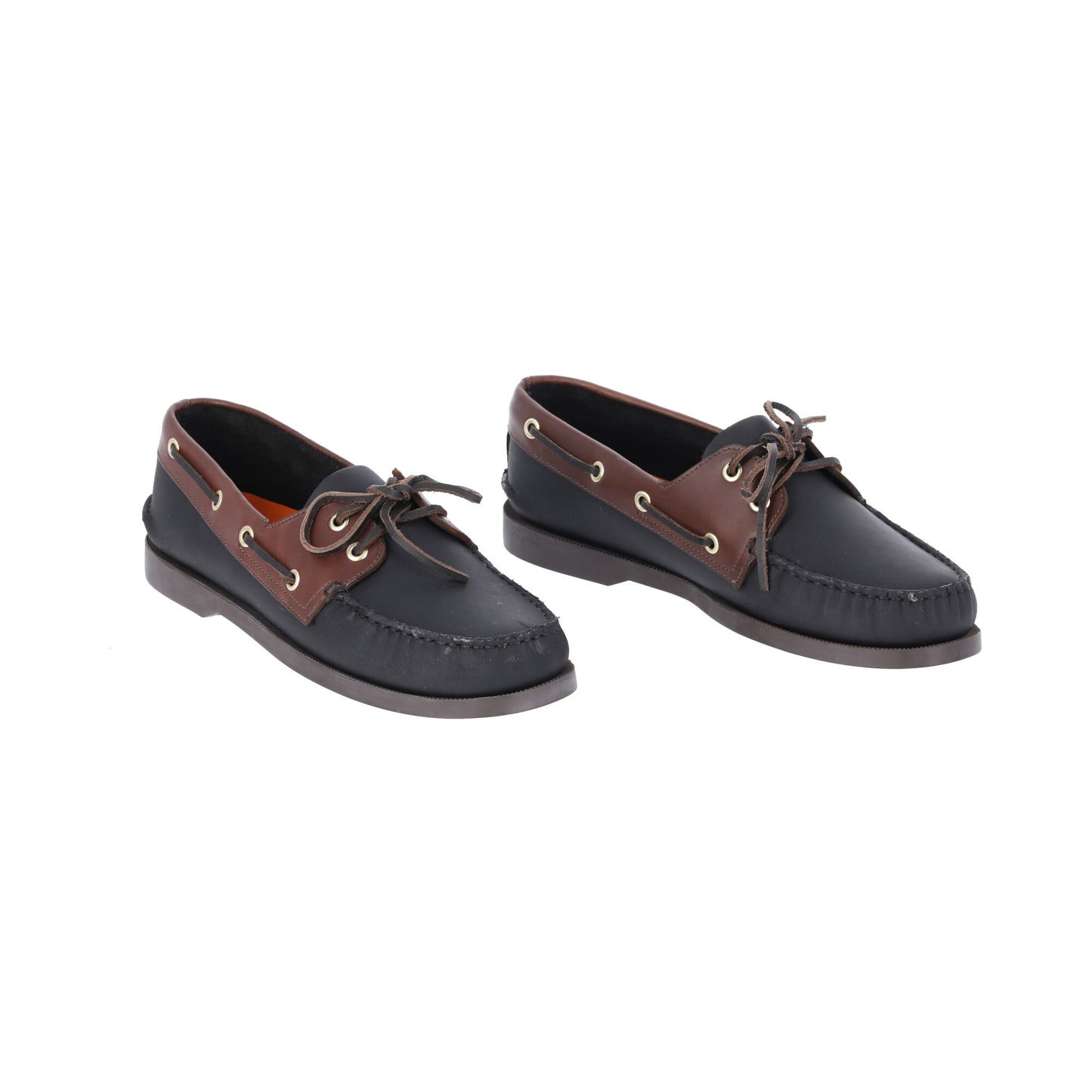 Zapatos en Cuero Náuticos Negro & Cafe Oscuro Lchz10
