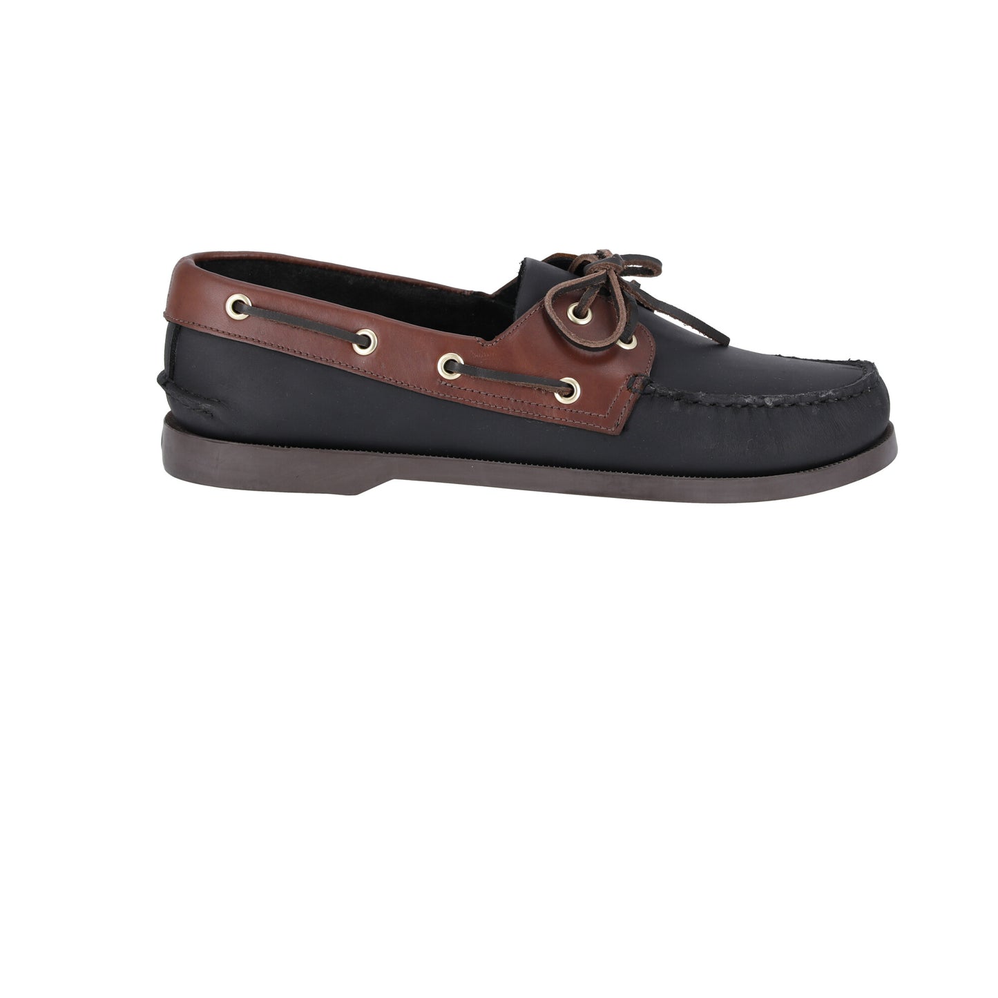 Zapatos en Cuero Náuticos Negro & Cafe Oscuro Lchz10